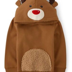 Gymboree NWT Reindeer Sherpa front pocket sz 5 brand new with tags